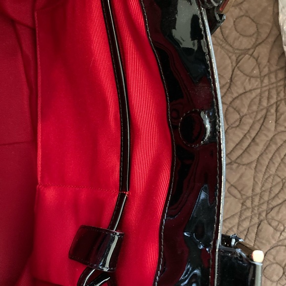 Talbots Black and Red Floral Handbag - Picture 8 of 14